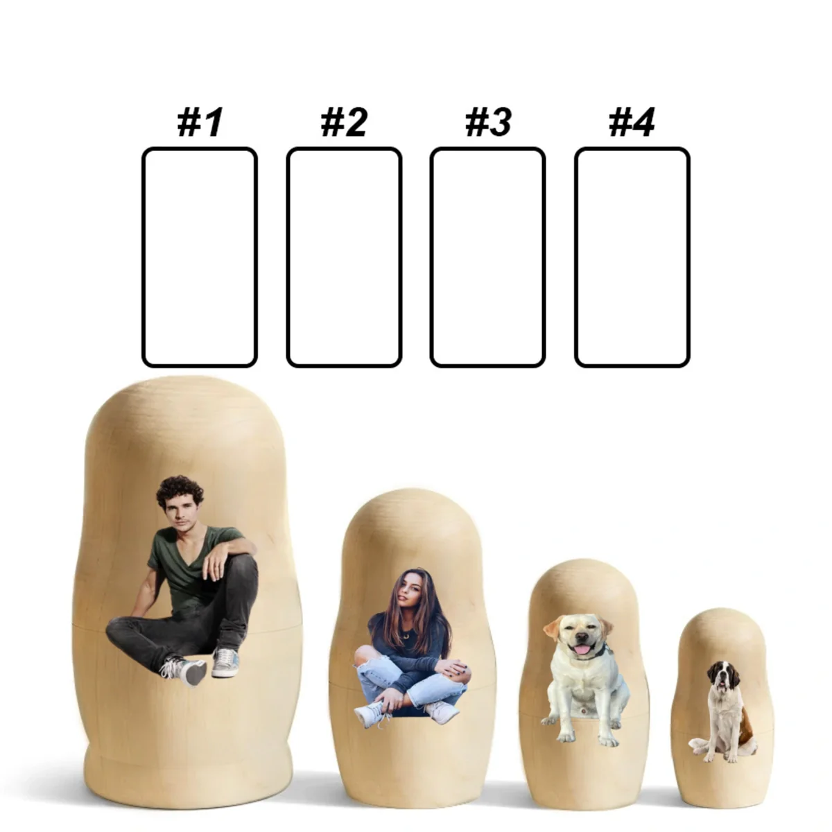 Growing In Love Photo - Personalized Custom Nesting Doll - Image 7