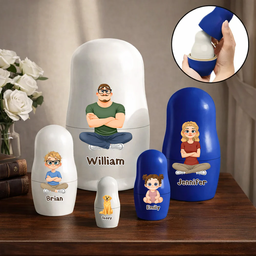 Growing Lovely Family - Personalized Custom Nesting Doll