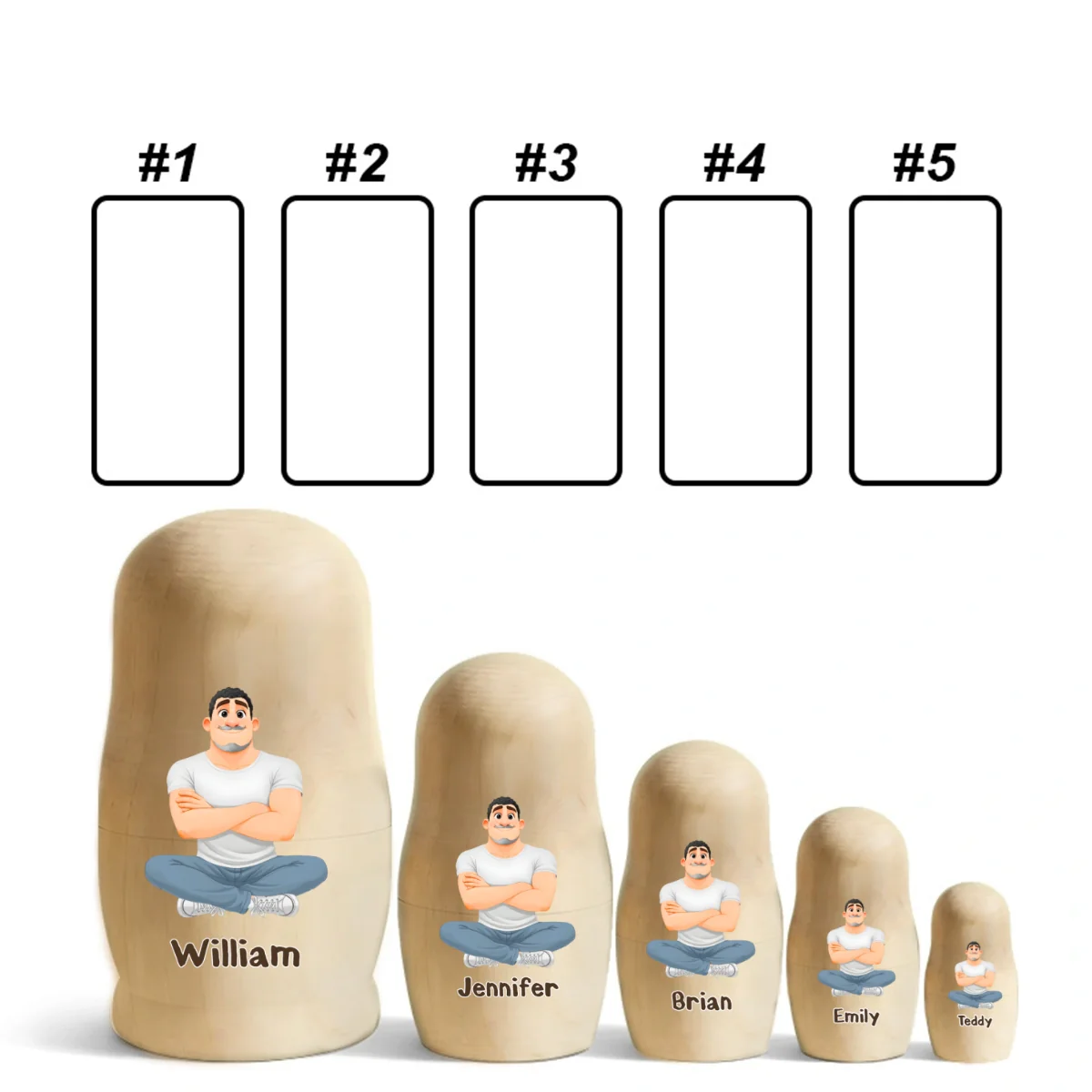 Growing Lovely Family - Personalized Custom Nesting Doll - Image 10