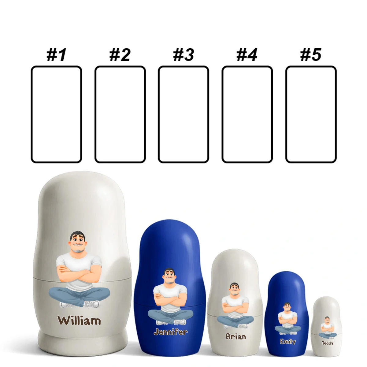 Growing Lovely Family - Personalized Custom Nesting Doll - Image 16