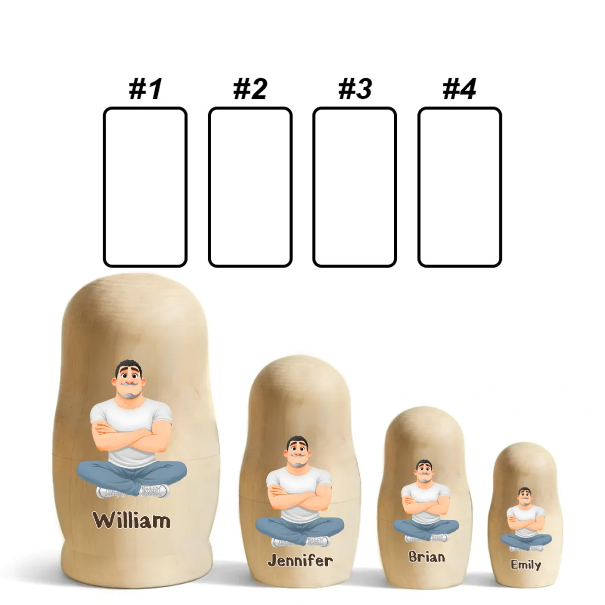 Growing Lovely Family - Personalized Custom Nesting Doll - Image 9