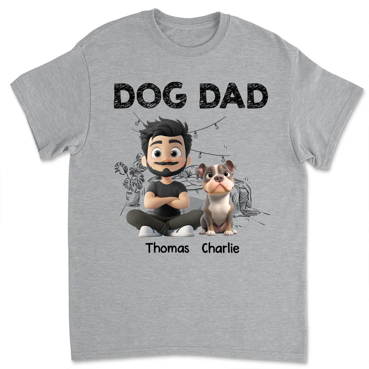 Handsome Dad Christmas - Personalized Custom Unisex T-Shirt