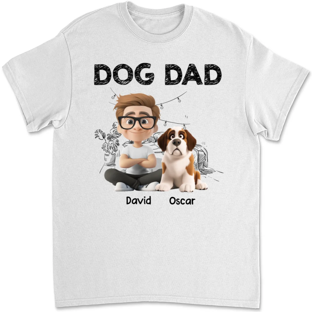 Handsome Dad Christmas - Personalized Custom Unisex T-Shirt - Image 5