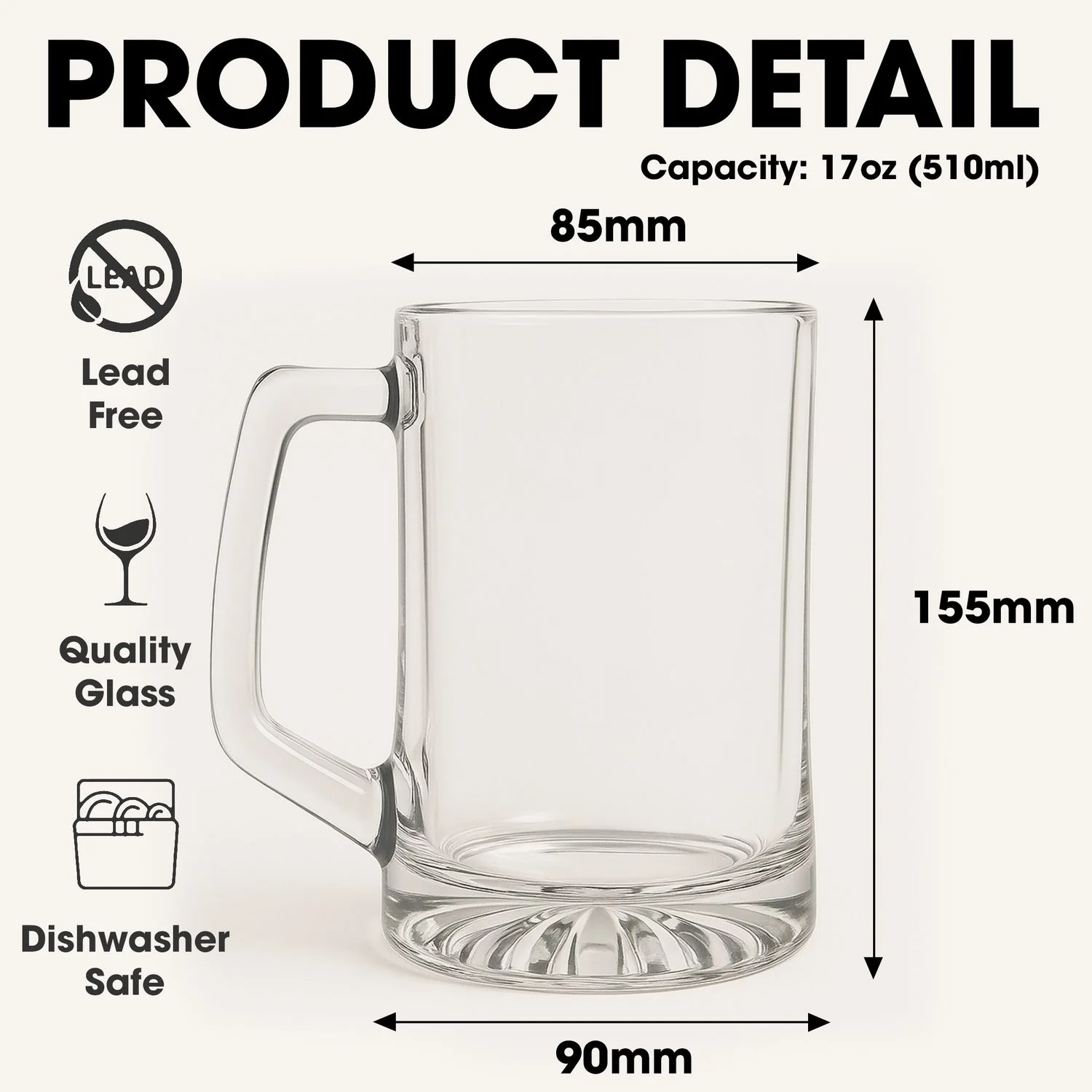Handsome Parents Of Cat Chibi Photo - Personalized Custom Beer Glass With Handle - Image 5