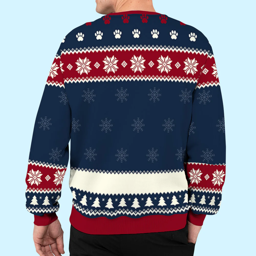 Hanging Cat Christmas 1 - Personalized Custom All-Over-Print Sweatshirt - Image 6
