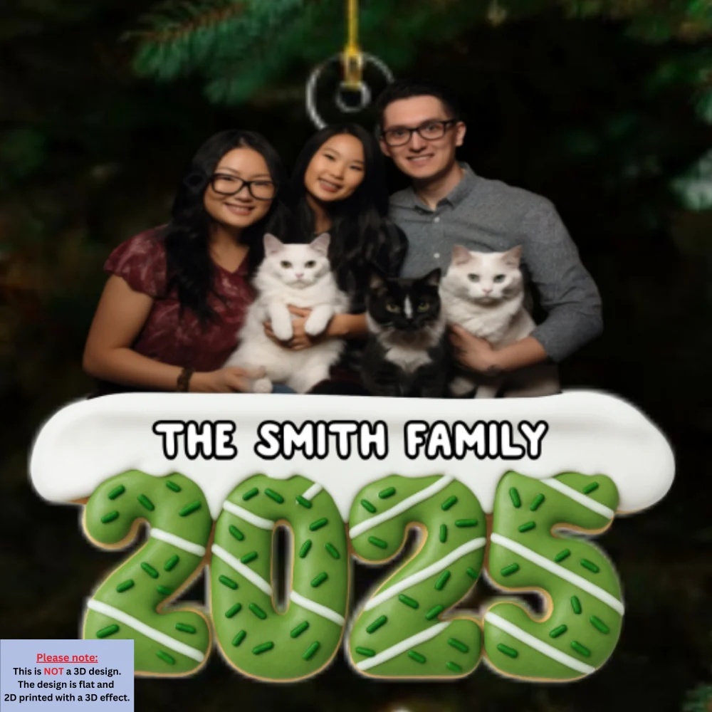 Happiness Baked At Home Photo - Personalized Custom Acrylic Ornament - Image 3