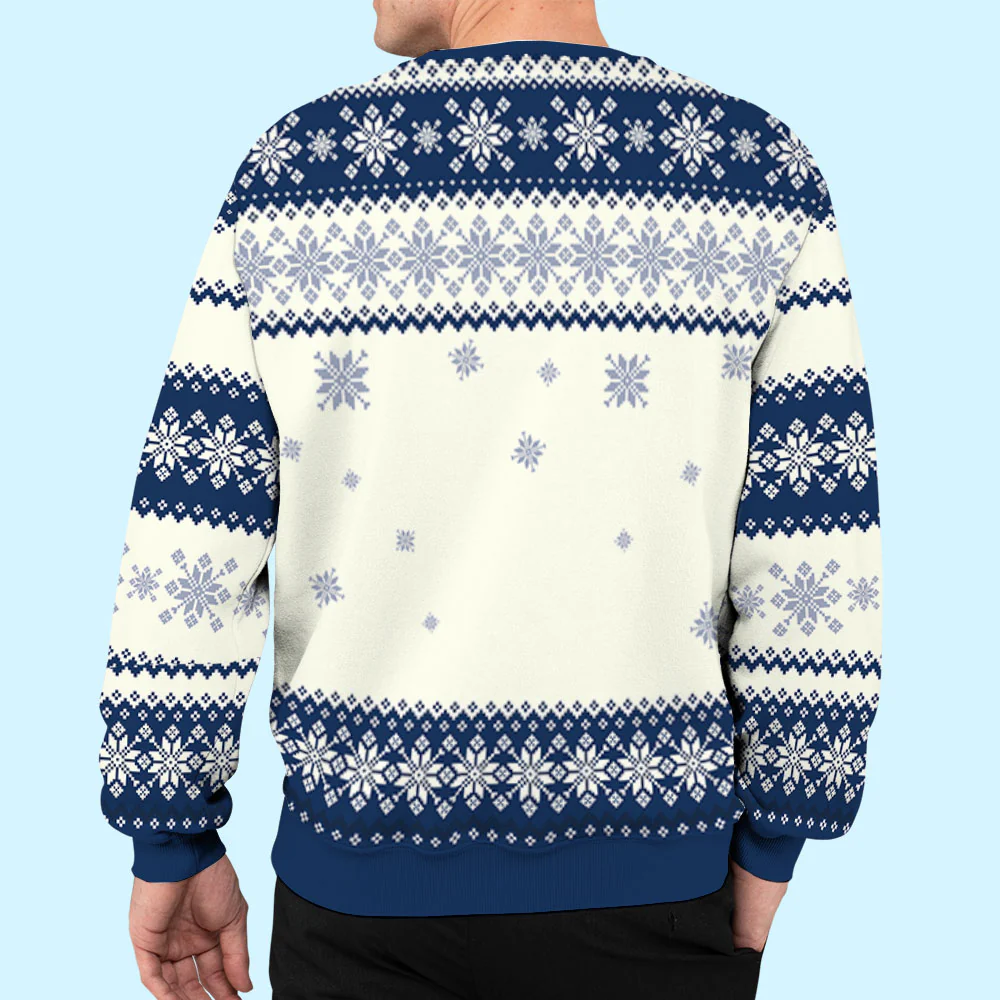 Happy Holiday Season Snowman Family - Personalized Custom All-Over-Print Sweatshirt - Image 5