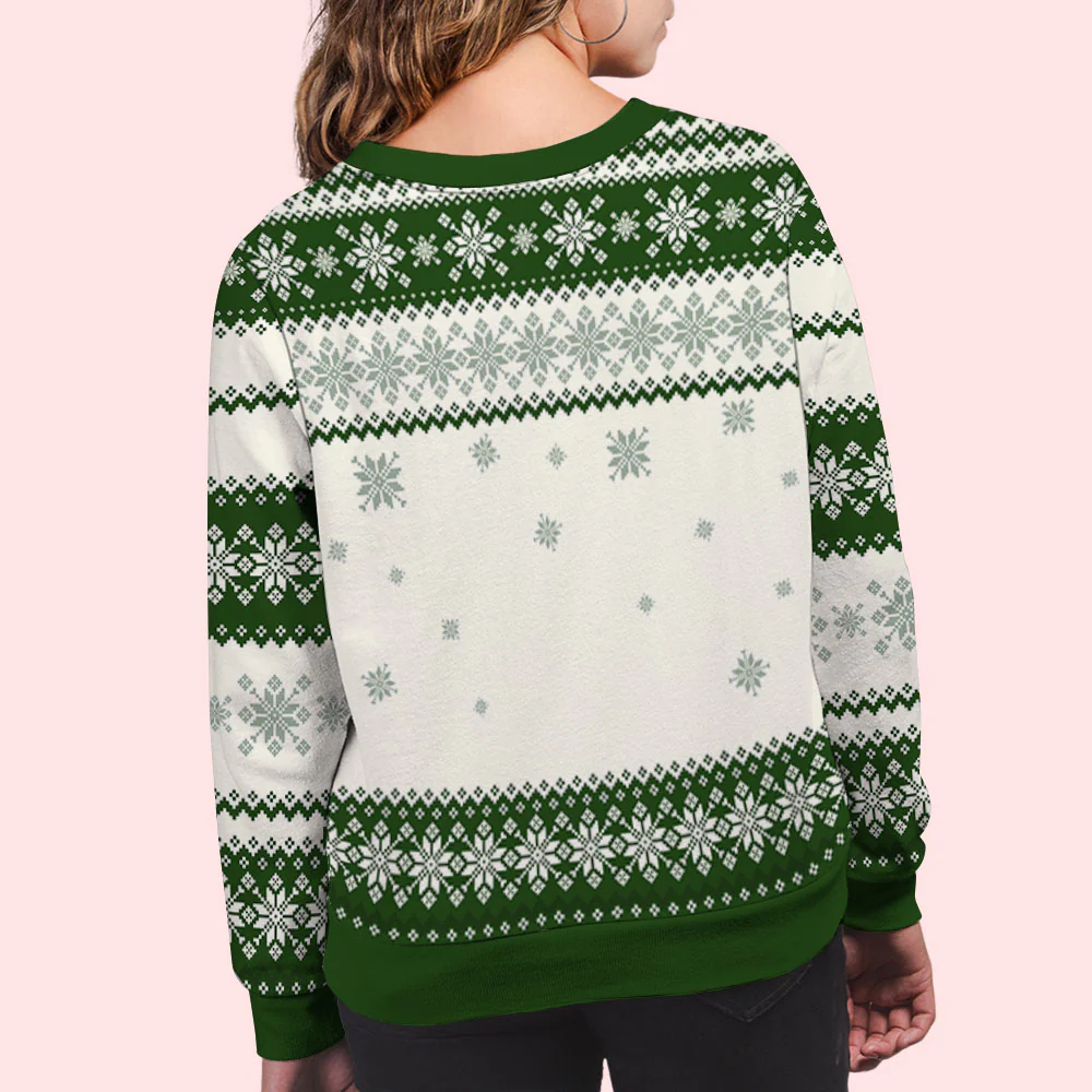 Happy Holiday Season Snowman Family - Personalized Custom All-Over-Print Sweatshirt - Image 7