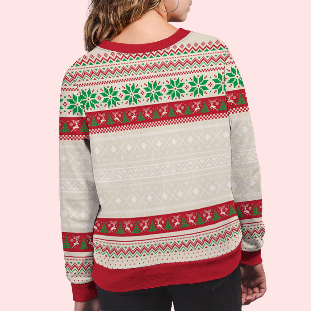 Happy Howlidays - Personalized Custom All-Over-Print Sweatshirt - Image 4