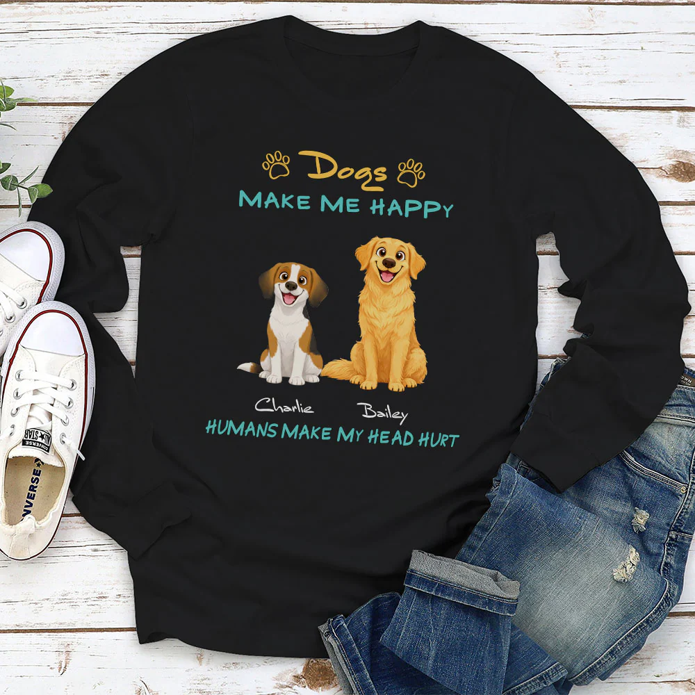 Happy Mind Happy Life - Personalized Custom Long Sleeve - Image 2