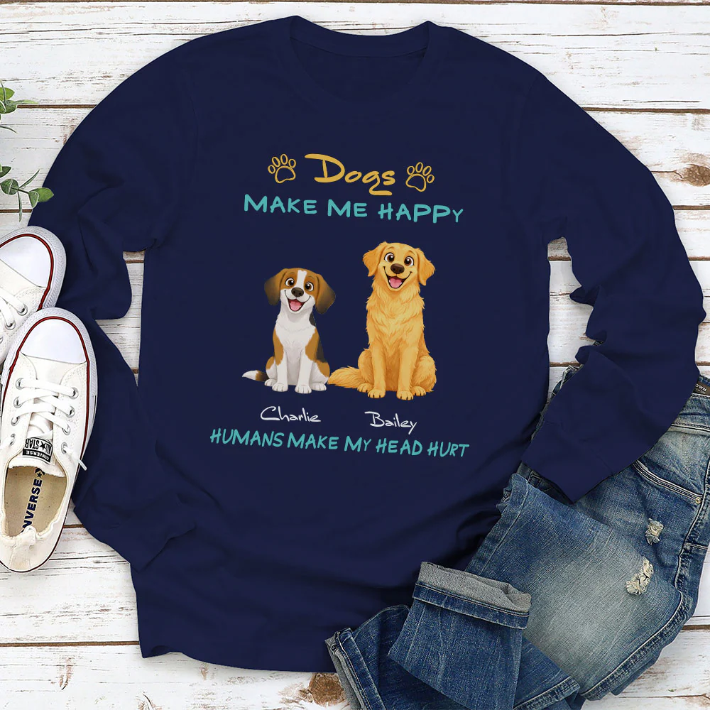 Happy Mind Happy Life - Personalized Custom Long Sleeve - Image 3