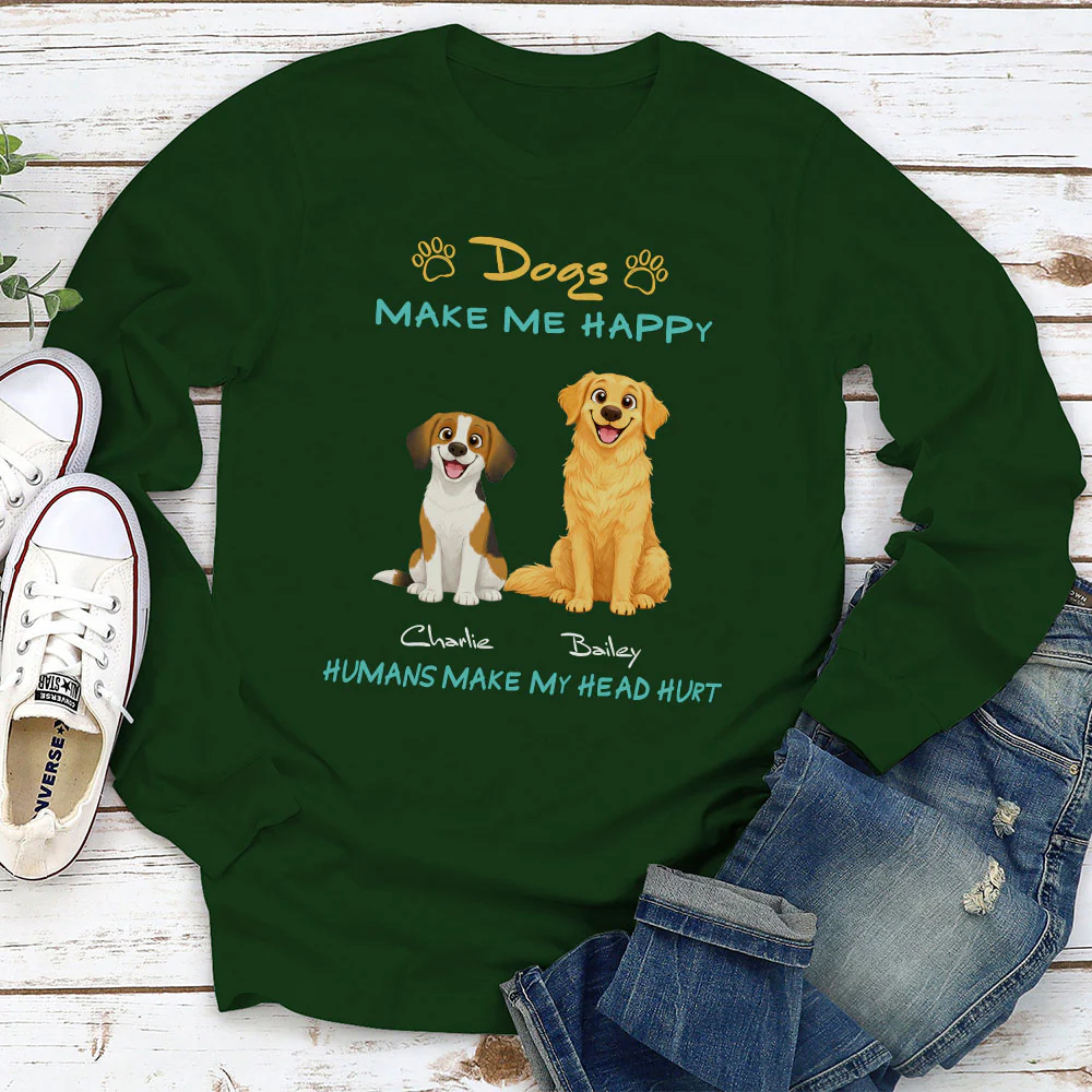 Happy Mind Happy Life - Personalized Custom Long Sleeve - Image 4