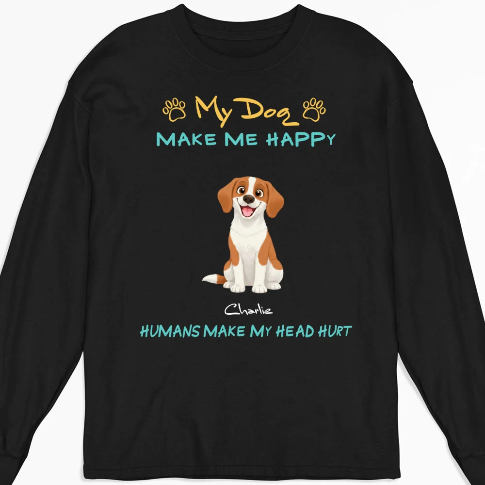 Happy Mind Happy Life - Personalized Custom Long Sleeve - Image 5