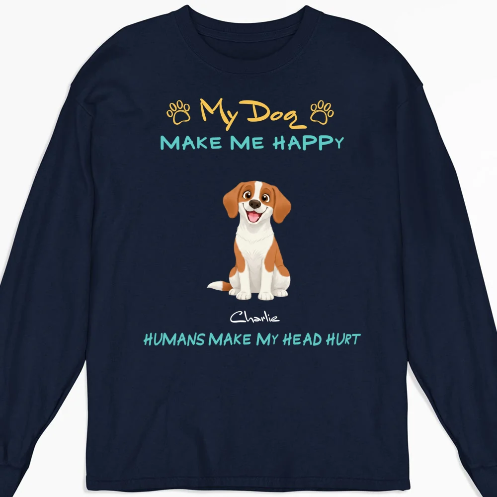 Happy Mind Happy Life - Personalized Custom Long Sleeve - Image 6