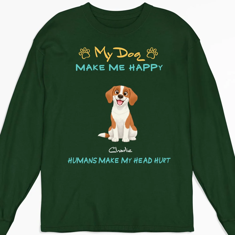 Happy Mind Happy Life - Personalized Custom Long Sleeve - Image 7