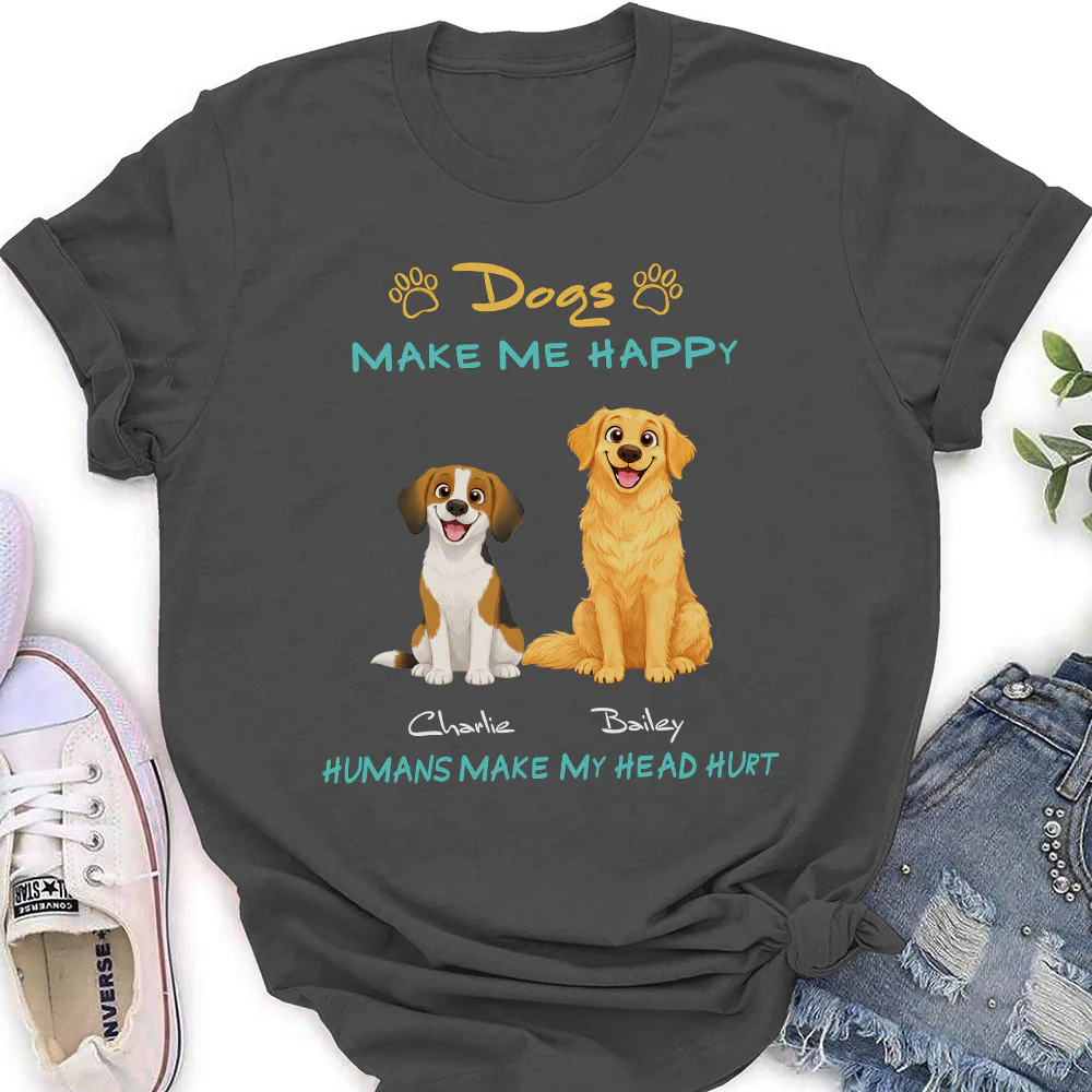 Happy Mind Happy Life - Personalized Custom Woman's T-Shirt - Image 4