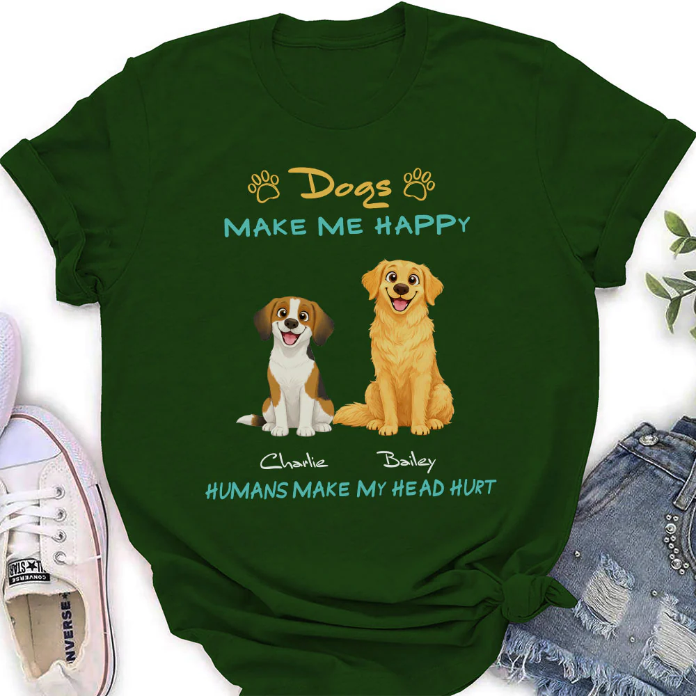 Happy Mind Happy Life - Personalized Custom Woman's T-Shirt - Image 5