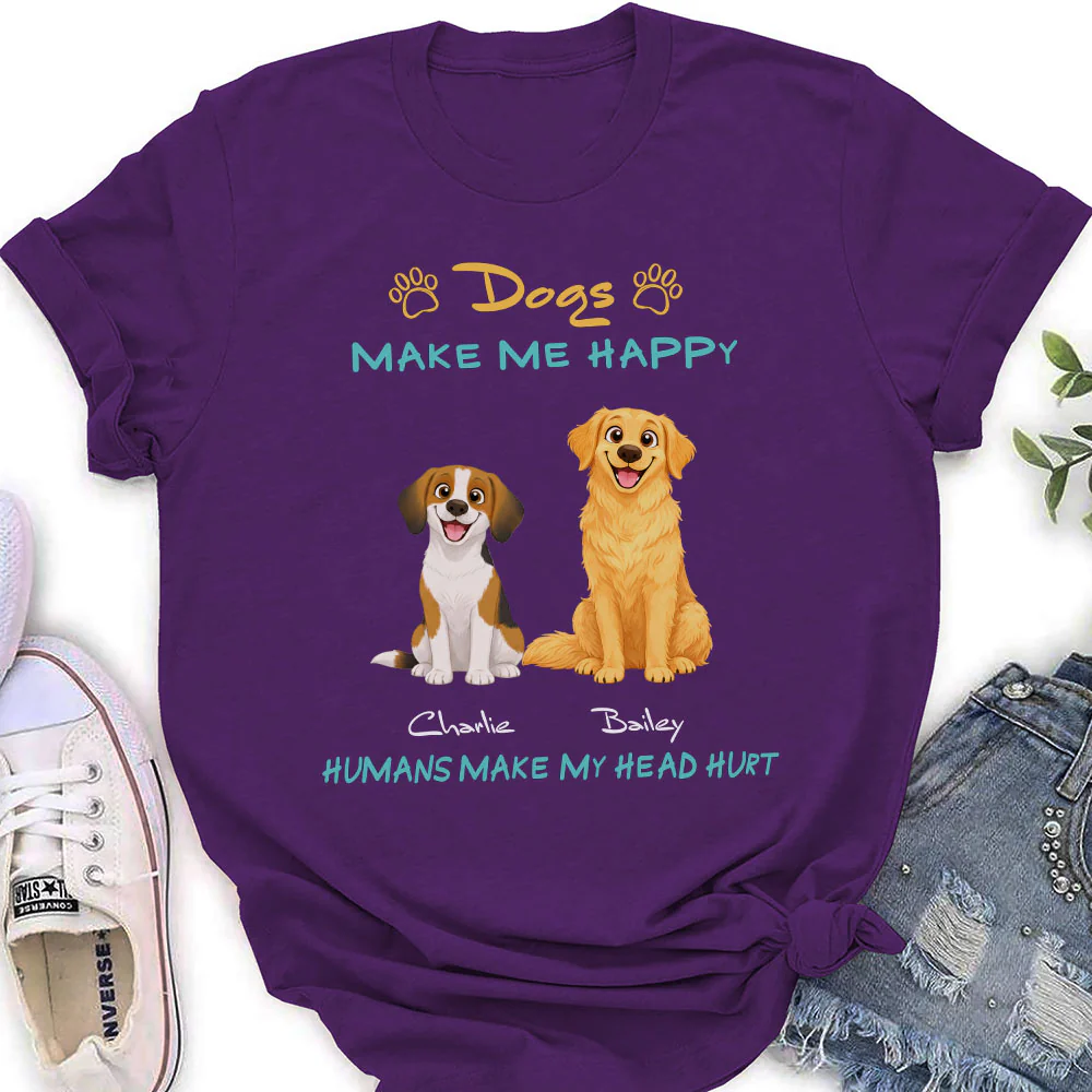 Happy Mind Happy Life - Personalized Custom Woman's T-Shirt - Image 6