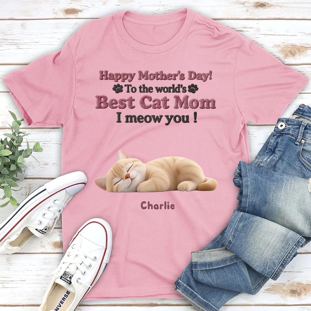 Happy To Be Cat Parents - Personalized Custom Unisex T-Shirt - Image 4