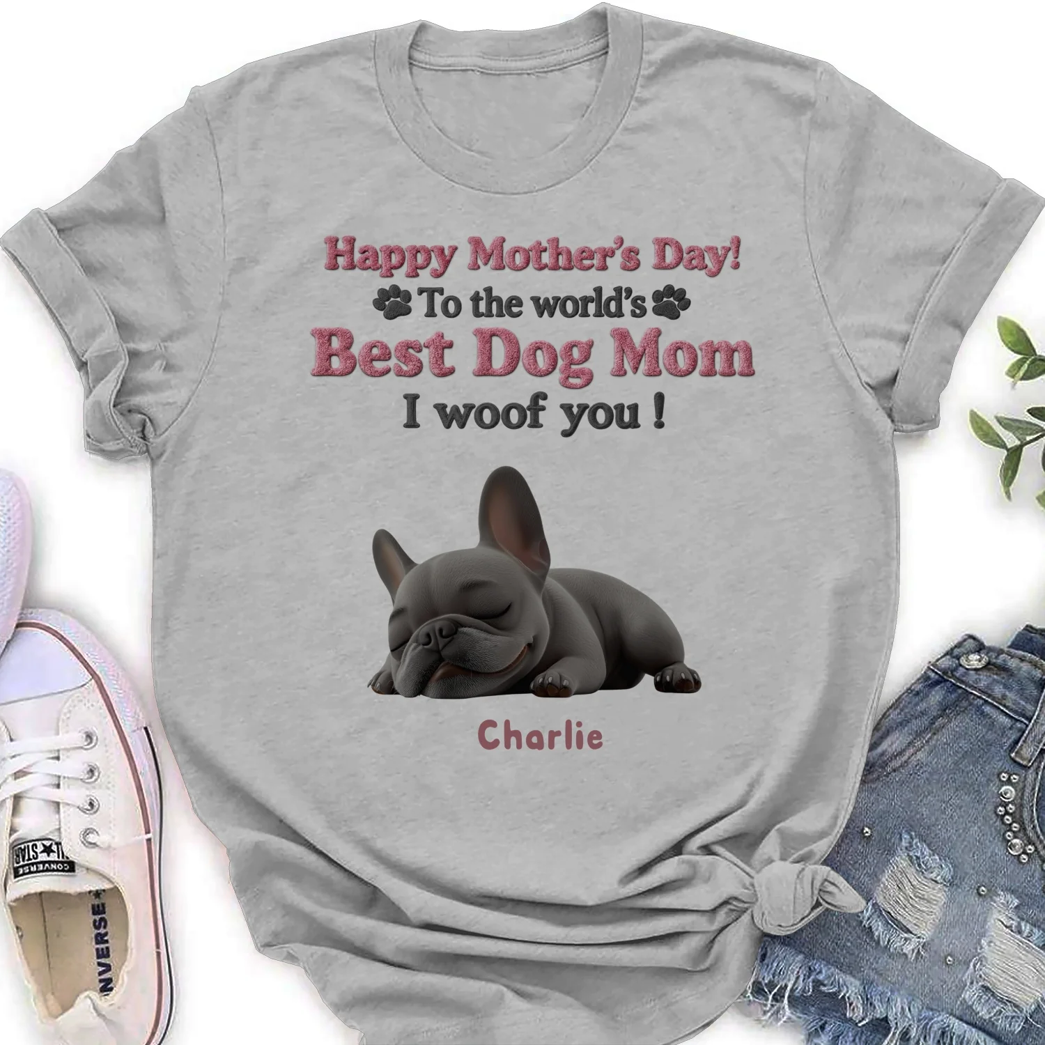 Happy To Be Dog Parents - Personalized Custom Women's T-Shirt - Image 7