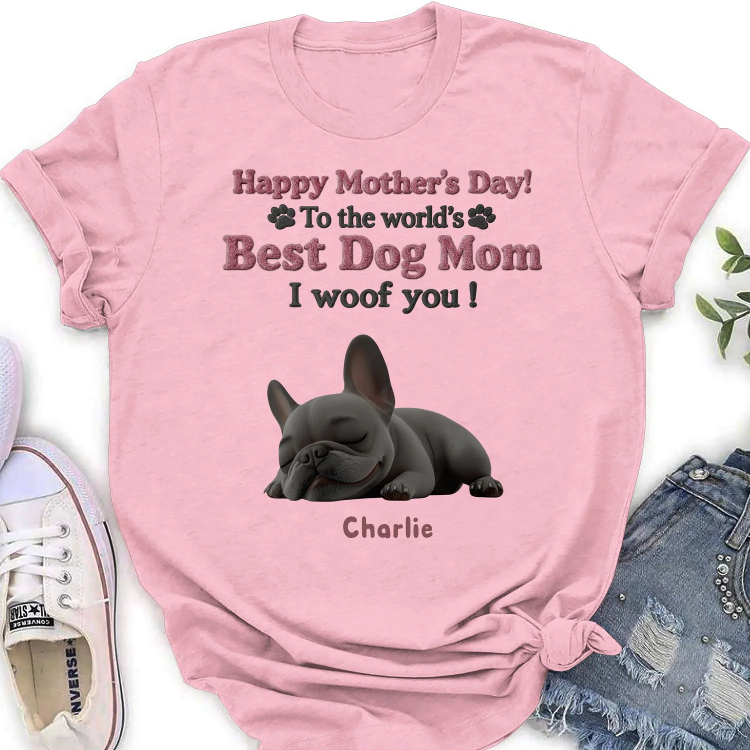 Happy To Be Dog Parents - Personalized Custom Women's T-Shirt - Image 8
