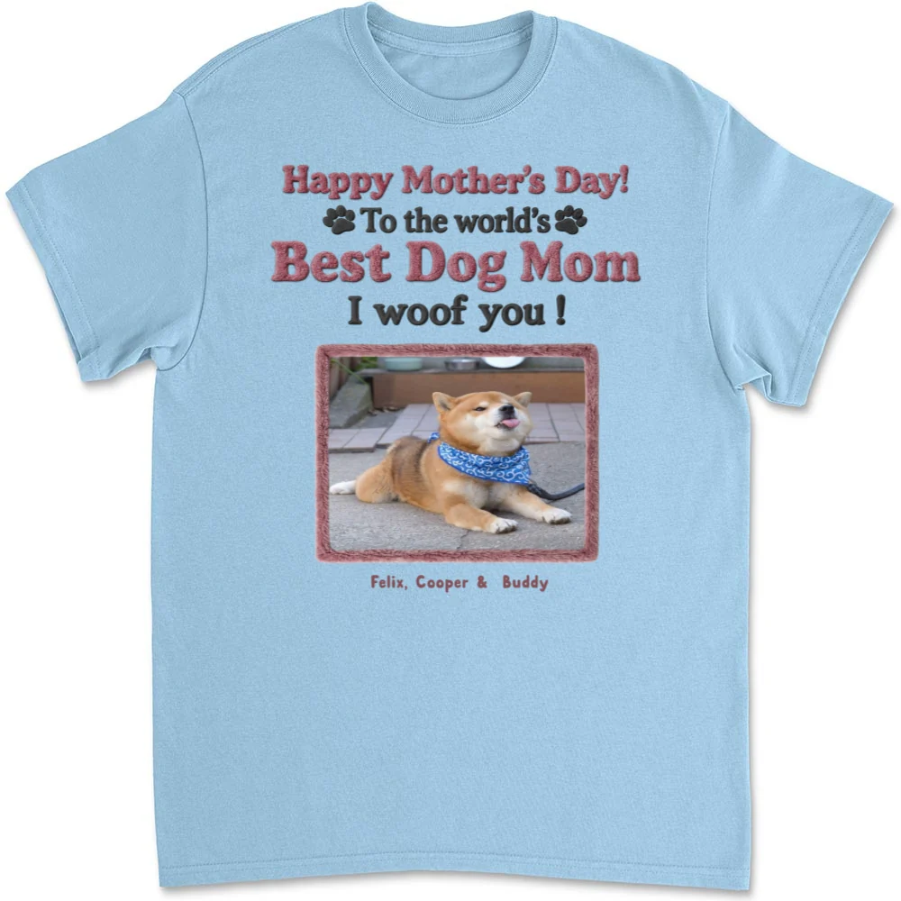 Happy To Be Dog Parents Photo - Personalized Custom Unisex T-Shirt - Image 4
