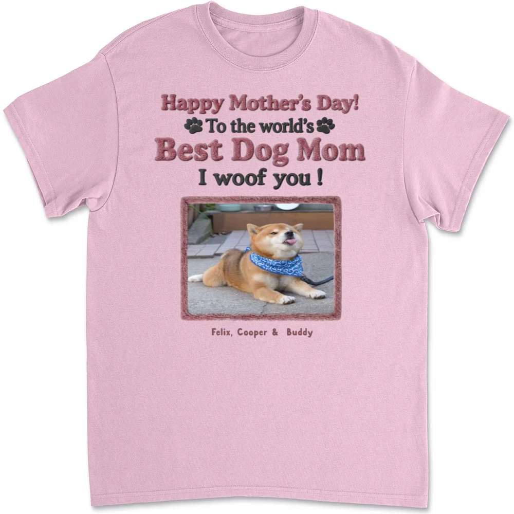Happy To Be Dog Parents Photo - Personalized Custom Unisex T-Shirt - Image 5