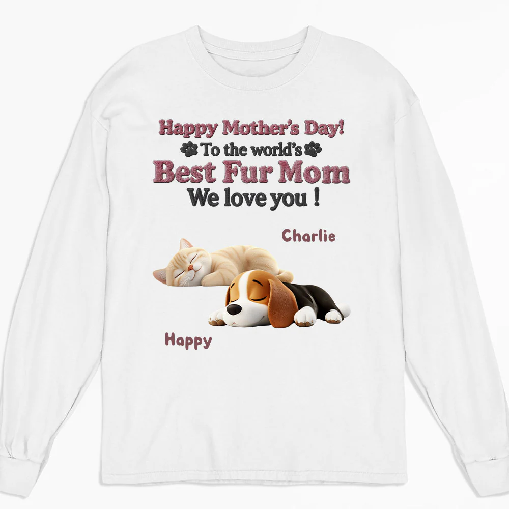 Happy To Be Pet Parents - Personalized Custom Long Sleeve T-Shirt