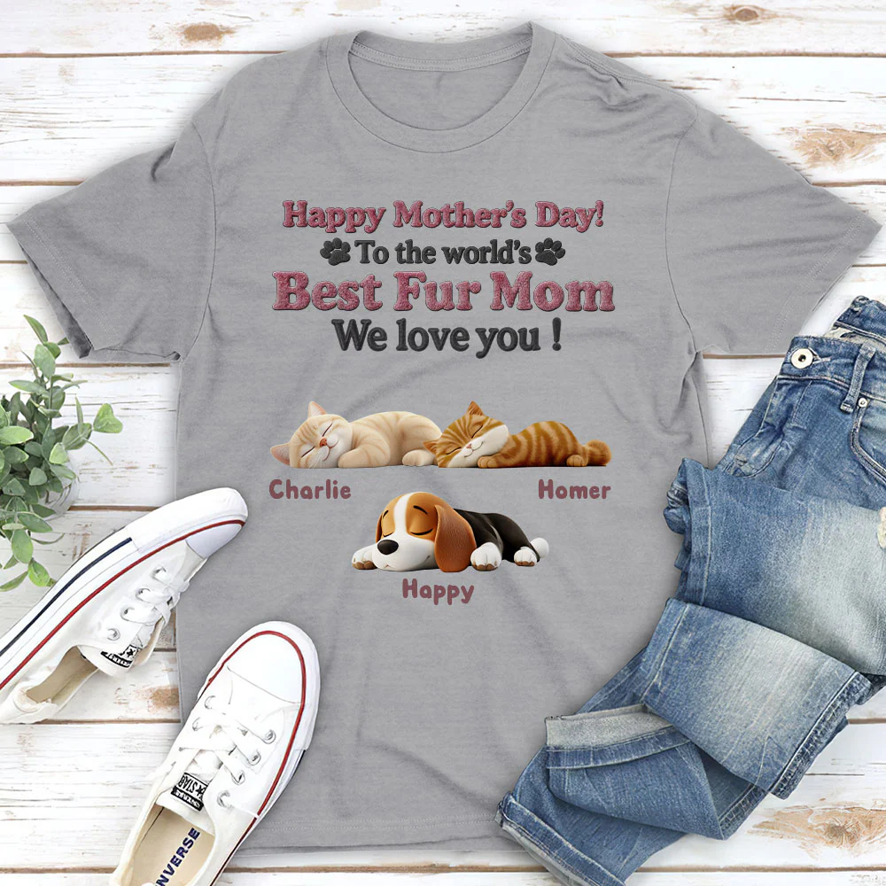 Happy To Be Pet Parents - Personalized Custom Unisex T-Shirt - Image 2