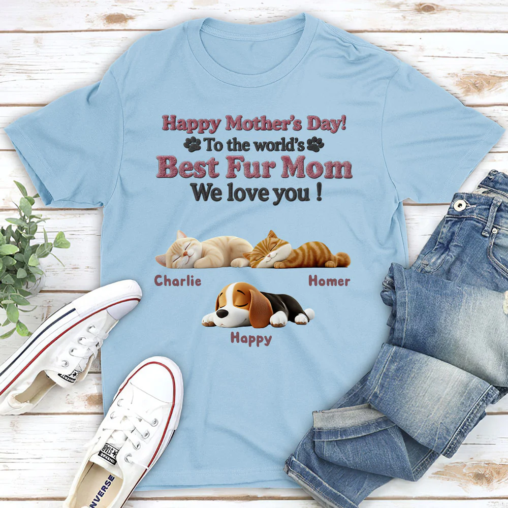Happy To Be Pet Parents - Personalized Custom Unisex T-Shirt - Image 3