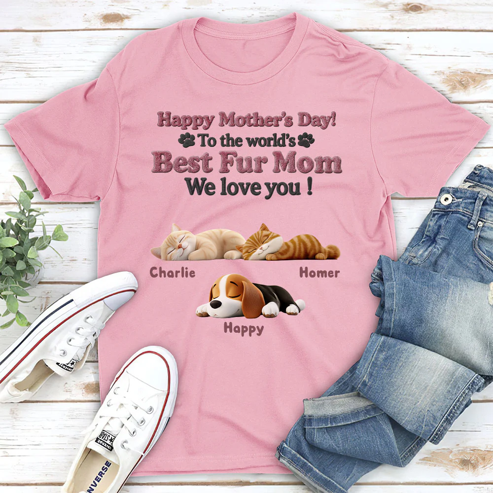 Happy To Be Pet Parents - Personalized Custom Unisex T-Shirt - Image 4