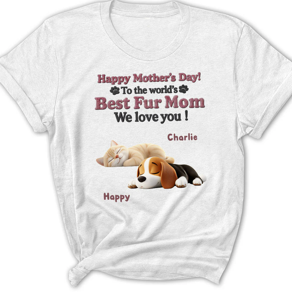 Happy To Be Pet Parents - Personalized Custom Women's T-Shirt
