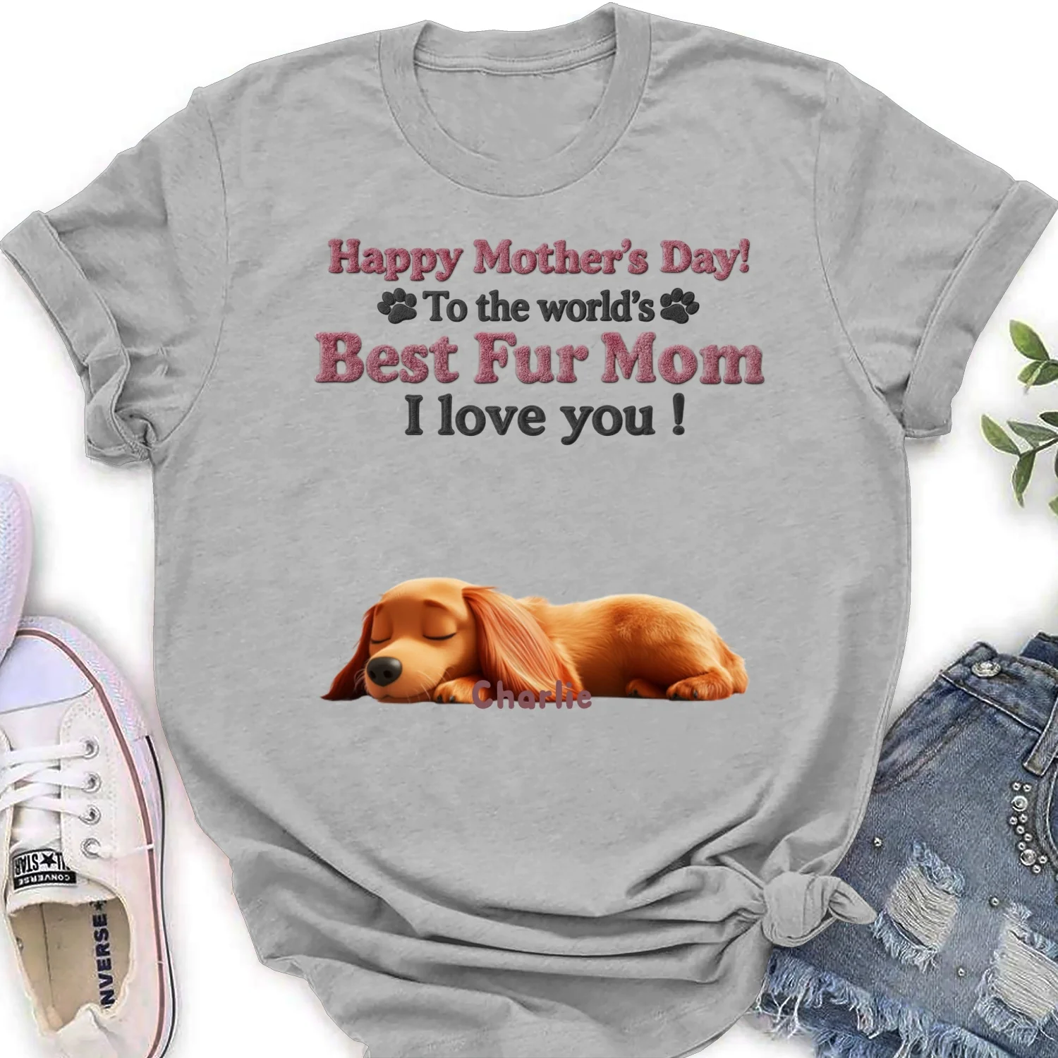 Happy To Be Pet Parents - Personalized Custom Women's T-Shirt - Image 6