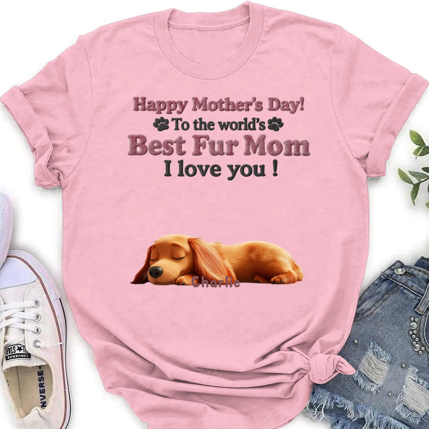 Happy To Be Pet Parents - Personalized Custom Women's T-Shirt - Image 7