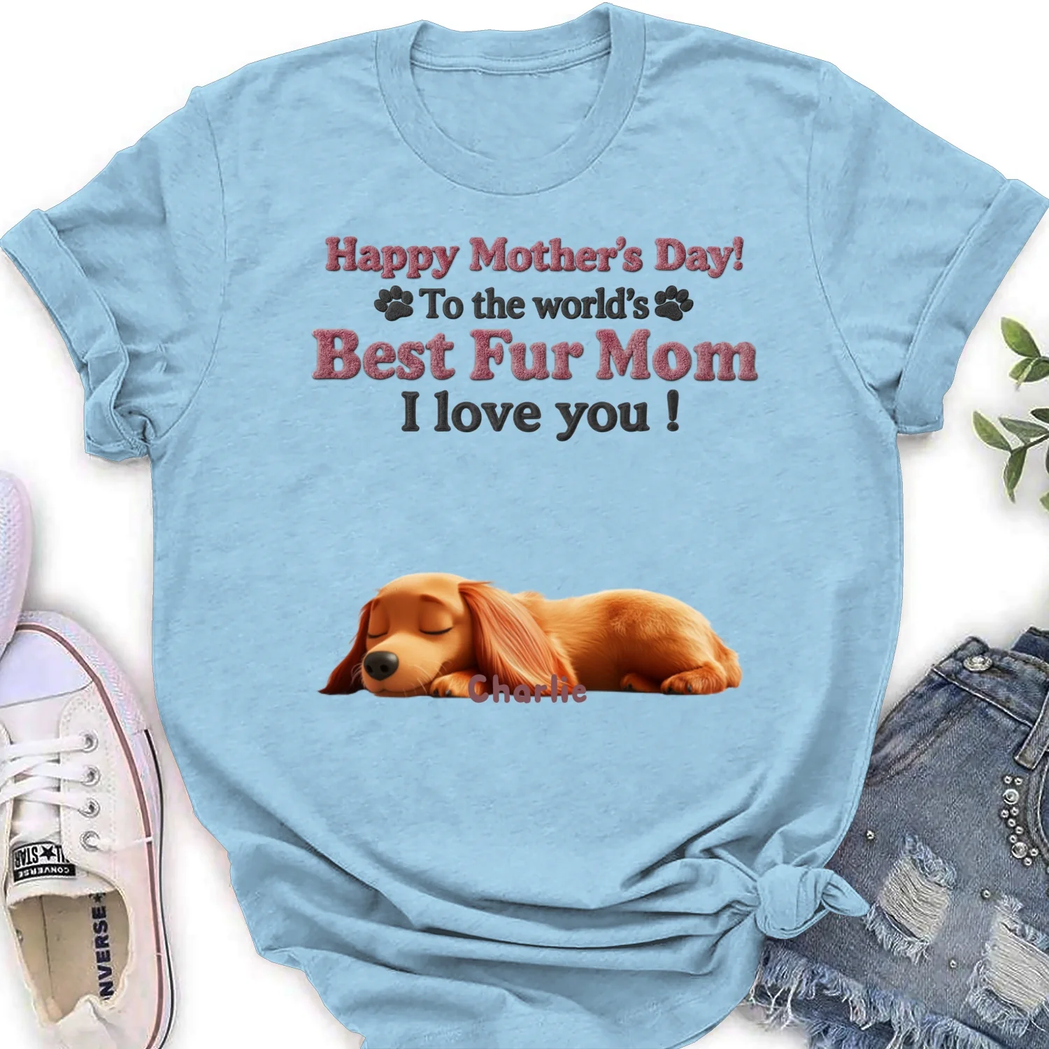 Happy To Be Pet Parents - Personalized Custom Women's T-Shirt - Image 8