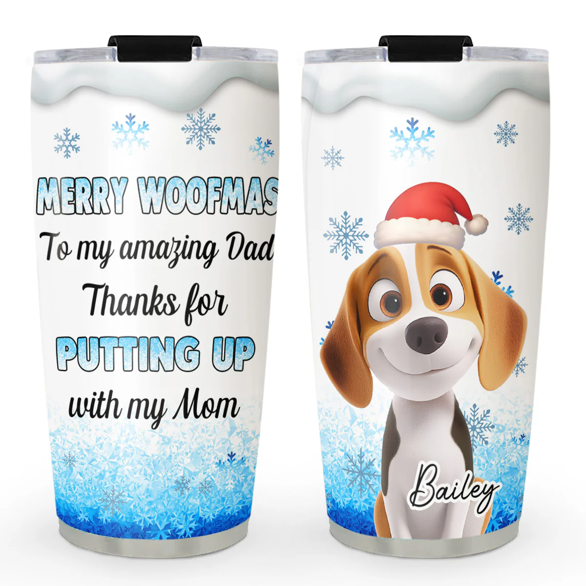 Happy Woofmas - Personalized Custom Tumbler