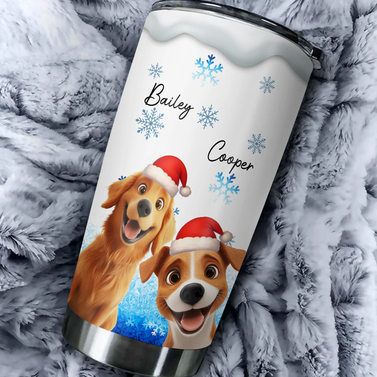 Happy Woofmas - Personalized Custom Tumbler - Image 4