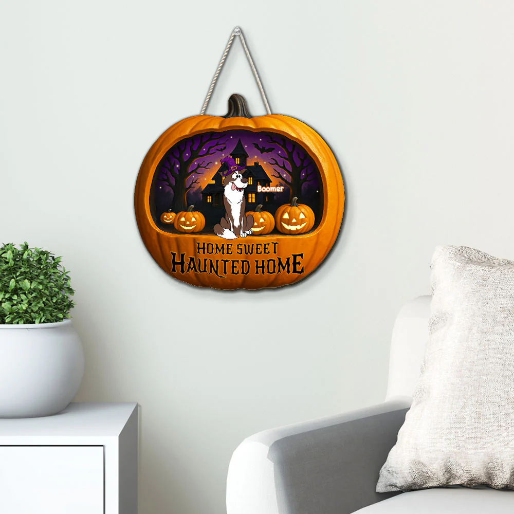 Haunted Home - Personalized Custom Wood Sign - Image 2