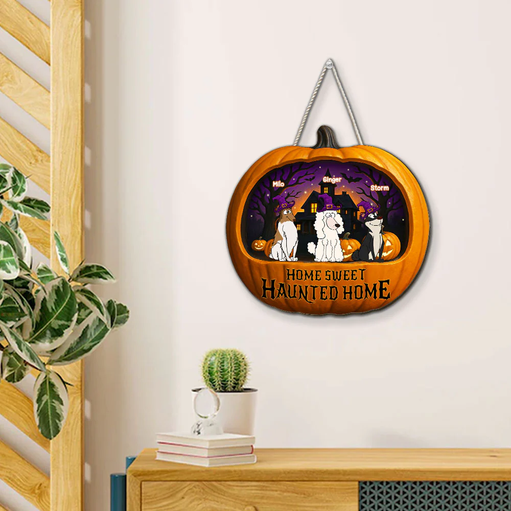 Haunted Home - Personalized Custom Wood Sign - Image 3
