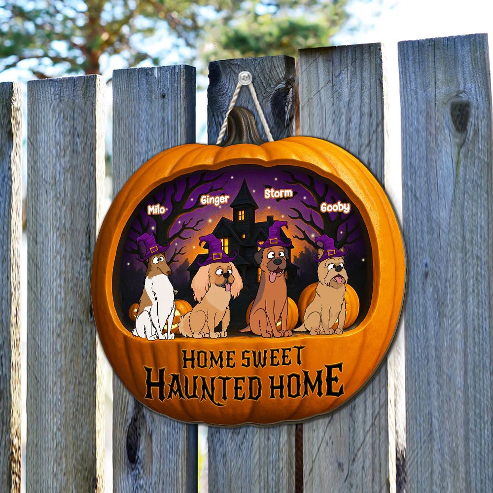 Haunted Home - Personalized Custom Wood Sign - Image 4
