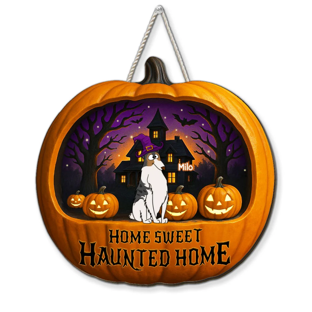 Haunted Home - Personalized Custom Wood Sign - Image 6