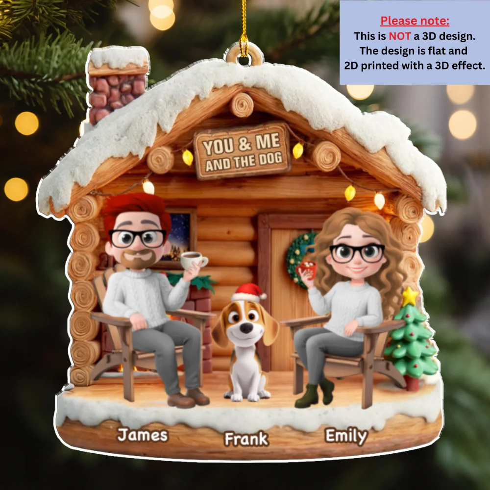 Have A Chat With Dogs - Personalized Custom 3D Effect Acrylic Ornament - Image 7