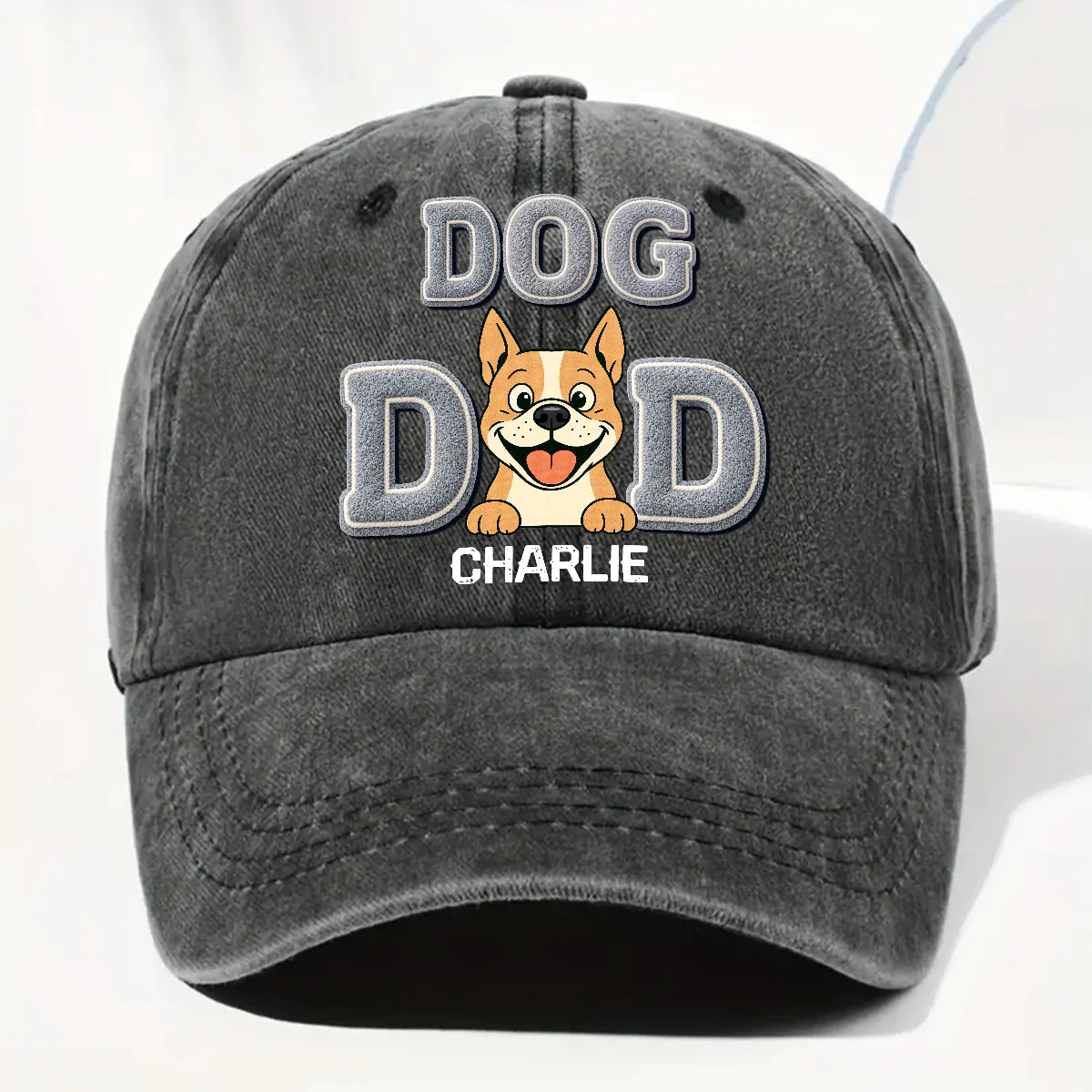 Heart Of A Dog - Personalized Custom Vintage Washed Denim Cap