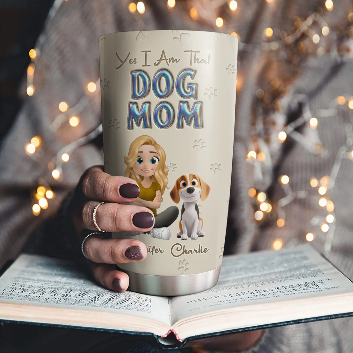 Heart On You - Personalized Custom 3D Effect Tumbler - Image 2