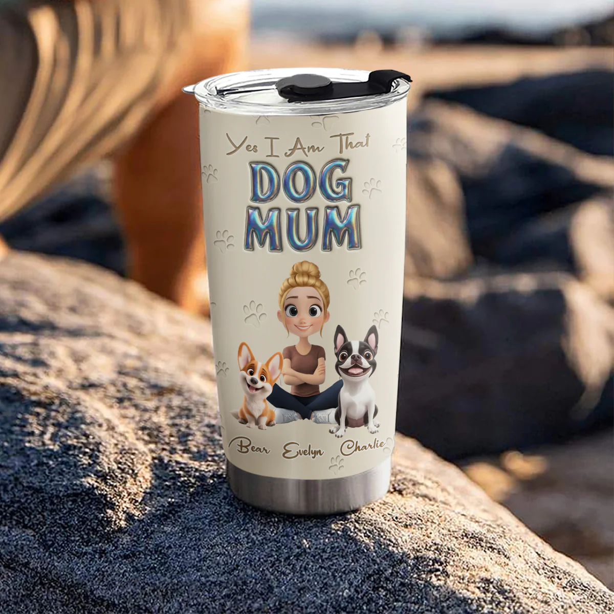 Heart On You - Personalized Custom 3D Effect Tumbler - Image 3