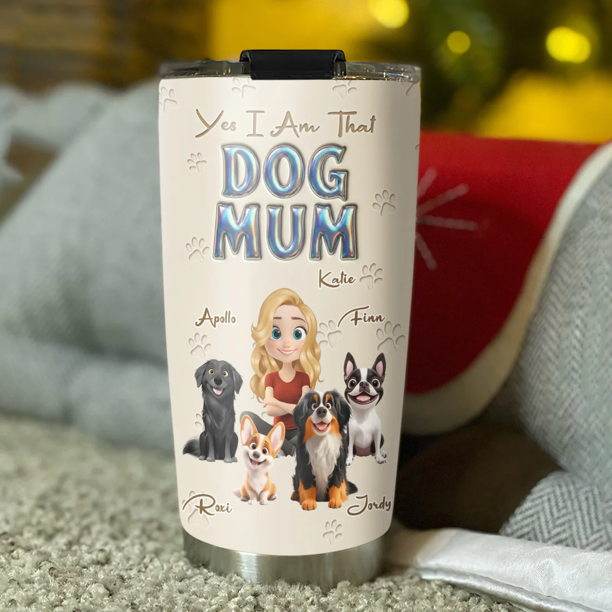 Heart On You - Personalized Custom 3D Effect Tumbler - Image 4