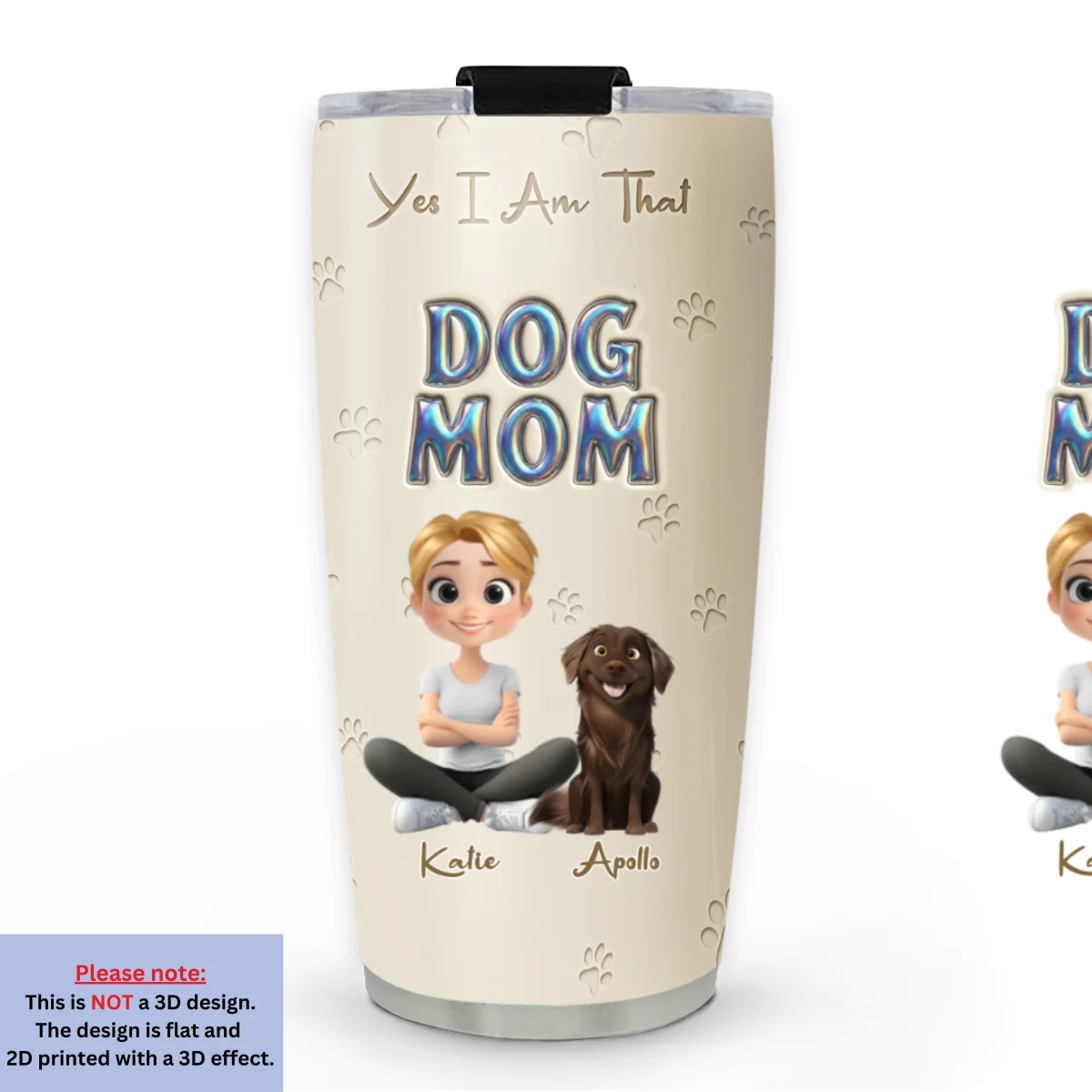 Heart On You - Personalized Custom 3D Effect Tumbler - Image 5