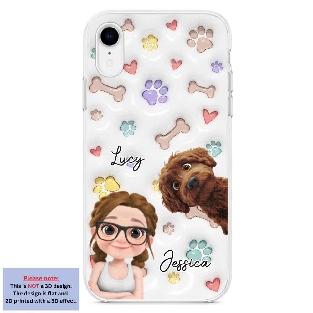 Her Baby Lovely Dogs - Personalized Custom 3D Inflated Effect Phone Case - Image 21