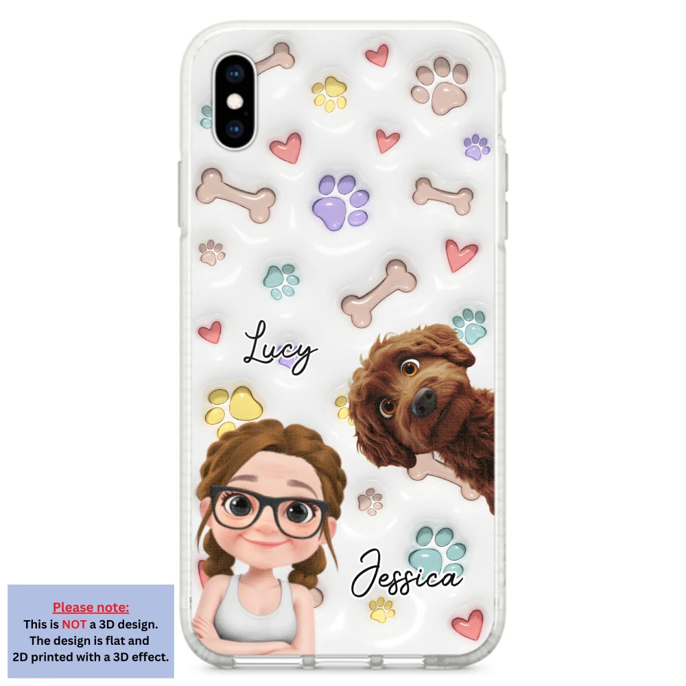 Her Baby Lovely Dogs - Personalized Custom 3D Inflated Effect Phone Case - Image 22