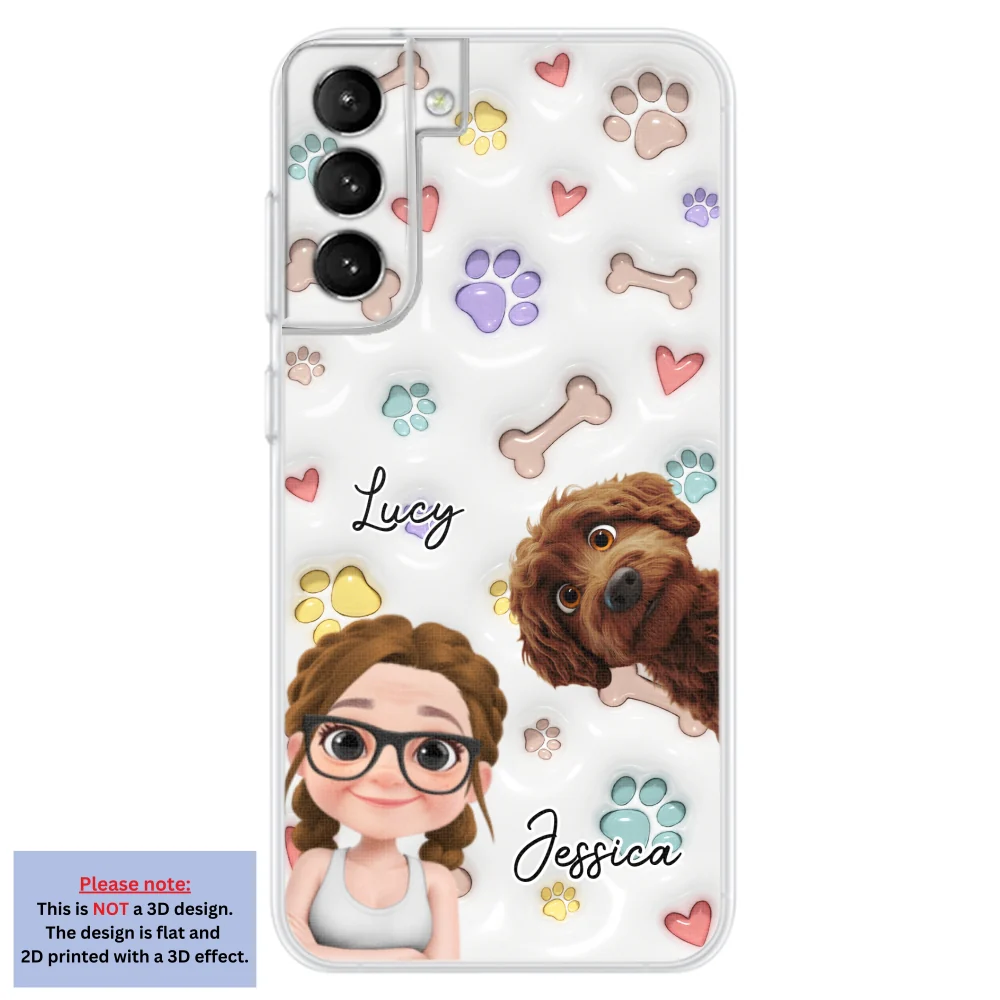 Her Baby Lovely Dogs - Personalized Custom 3D Inflated Effect Phone Case - Image 27